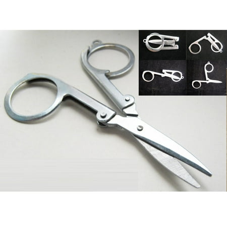 2 New Folding Scissors Pocket Travel Small Cut Trim Crafts Sharp Blade
