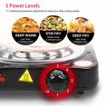 thumbnail image 4 of 1000W Portable Kitchen Electric Single Burner Hot Plate Cooktop Cooking Stove Us, 4 of 6