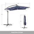 thumbnail image 3 of ACEGOSES 8.2x8.2ft LED Square Outdoor Patio Canopy Offset Umbrellas for Villa Gardens,Lawns and Yard,Navy Blue, 3 of 9