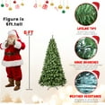thumbnail image 4 of SEGMART 6ft Artificial Christmas Tree with 52 Pine Cones, Xmas Pine Tree with 920 Tips, Snow, Solid Metal Legs, Flocked Hinged Pine Perfect for Indoor and Outdoor Holiday Decoration, Green, SS098, 4 of 7