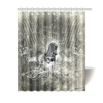 Libin Microphone Bathroom Shower Curtain 60x72 inch