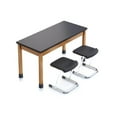 thumbnail image 4 of NPS 24x72" Modern Wood Science Lab Table with Chemical proof Top in Black, 4 of 6