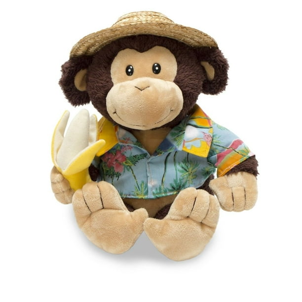 Cuddle Barn Animated Plush Toy Banana Boat Bruno the Monkey - Sings Day O