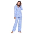 thumbnail image 3 of Casual Nights Women's Long Sleeve Rayon Button Down Pajama Set, 3 of 5