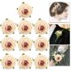 thumbnail image 4 of Elegante arreglo de capullos de rosa y camelia de seda estilo vintage europeo para decoración de bodas y hogar, 4 of 8