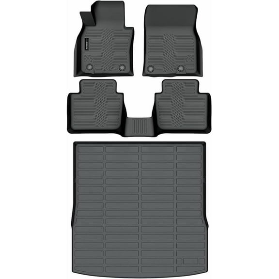 Auxko All Weather Floor Mats Cargo Liner Fit for Mazda CX-50 2023 2024 2025 Not for Hybrid TPE Rubber Liners Set CX50 Accessories All Season Guard Odorless Anti-Slip Floor Mats Cargo Liner