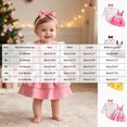 thumbnail image 3 of UAYOTSE Baby Girl Clothes Romper Love Heart Print Long Sleeved Ruffled Bow Skirt Headband Outfits Set,Sizes 0-3 Months, 3 of 9