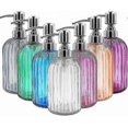 thumbnail image 4 of Ap Dispenser - 2 Pack 14 Oz Glass Soap Dispenser With Rust Proof Stainless Steel Pump, Refillable Liquid Bottle Dispenser, Premium Hand Jar Dispen, 4 of 5