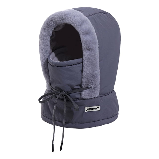Gorro de invierno cálido y grueso 3 en 1 para mujer y hombre, ideal para esquiar, andar en bicicleta, hacer senderismo y hacer snowboard. Gris oscuro