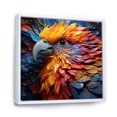 thumbnail image 2 of Designart "Vibrant Encounters With Colorful Parrots II" Parrot Floater Framed Canvas Art Print, 2 of 5