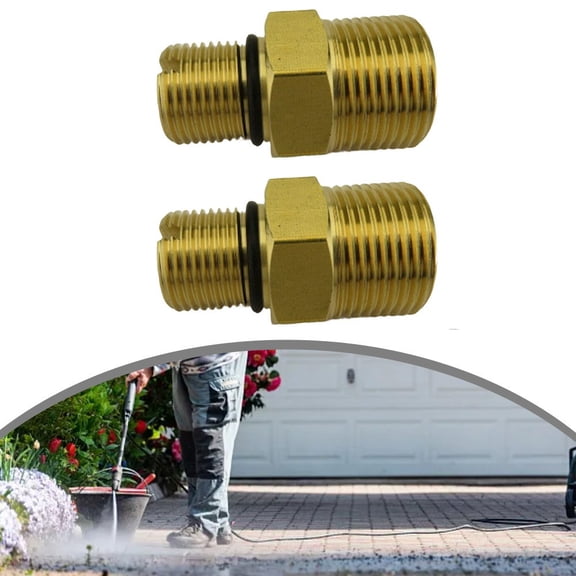 2 Pack Water Outlet Fitting Adapter for Pressure Washer Hose M22 to 38 Thread