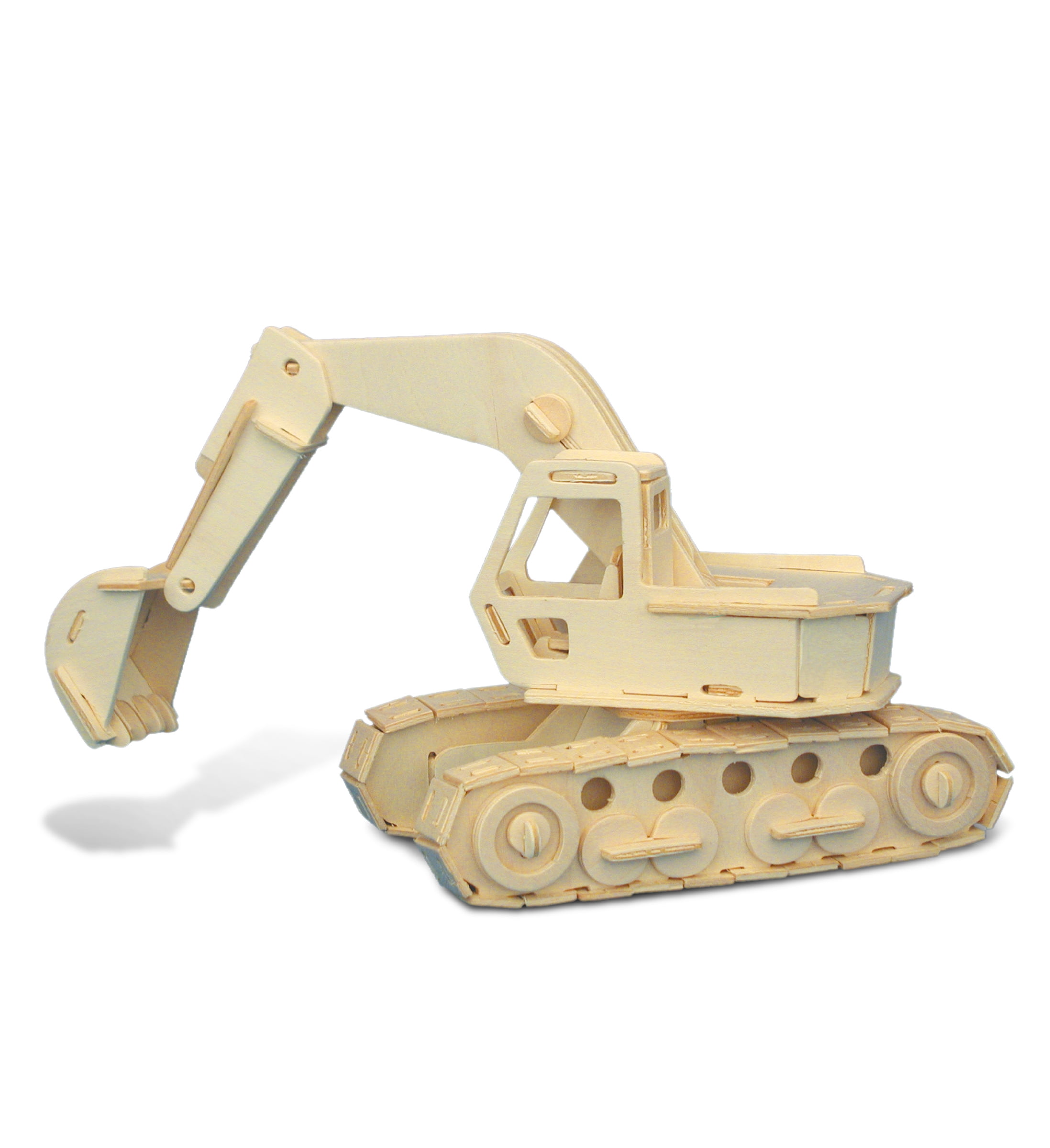 New Assembly DIY Education Toy 3D Wooden Model Puzzles of Bulldozer Vehicles 