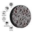 thumbnail image 4 of Naloa Brown Moose with Pinecones PVC Leather Spare Tire Wheel Cover Spare Tire Cover, for Car Truck SUV Camper Trailer Universal Fit(14-17in)-17 inch, 4 of 6