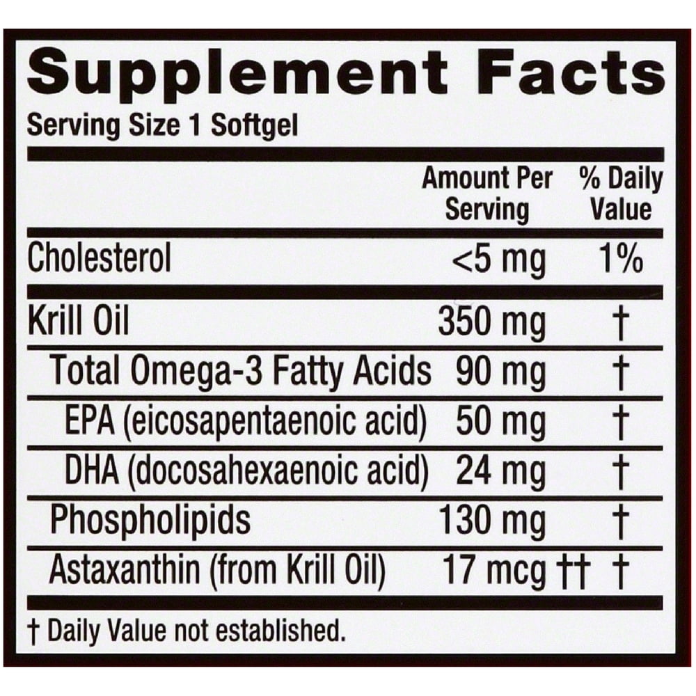 MegaRed Omega-3 Krill Oil Softgels, 350 Mg, 60 Ct, 2 Pack