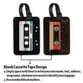 thumbnail image 2 of WIRESTER 2pcs Set PU Leather Luggage Tags Privacy Label Flap for Travel Suitcase Baggage - Retro Black Cassette Tape & Red Vintage Cassette Tape, 2 of 7