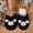 Black, variant on Fuzzy Sheep Slippers for Women Low Profile Suede Sole Plush Lining Lightweight Breathable Indoor House Bedroom Slippers Fashion Casual College Comfortable Shoes