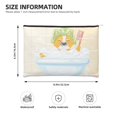thumbnail image 3 of Susaid Corgi In The Shower Cap Bathing Print Makeup Mini Bags for Women Multi Color Cosmetics Bag Travel Toiletry Bag Pencil Pouch Blank Makeup Bags with Zipper, 3 of 7