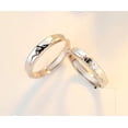 thumbnail image 4 of Adjustable Opening Starry Sky Korean Style Couple Rings Platinum Plated Matching Fashion Jewelry Anniversaries, 4 of 6