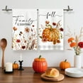 thumbnail image 2 of Fall Pumpkin Kitchen Towels Dish Towels, 18x26 Inch Orange Autumn Leaves Dishcloth Fall Thanksgiving Decoration Pumpkin Kitchen Decor Home Sweet Bath Home Hand Towels Set of 4, 2 of 6