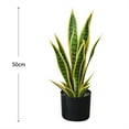 thumbnail image 2 of Artificial Snake Plant, Fake Snake Plant with Pot, Faux Potted Sansevieria Plant For Indoor Outdoor Home Office Living Room Window Garden Decor, 2 of 6
