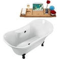 thumbnail image 3 of 68" Streamline N901CH-CH Clawfoot Tub and Tray With External Drain, 3 of 6