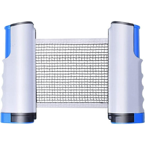 Retractable Ping Pong Net, Portable Table Tennis Net Rack, Perfect for Ping Pong Table, Office Desk, Dining Table(GrayBlue)