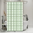 thumbnail image 2 of Green Buffalo Plaid Shower Curtain Farmhouse Texture Rustic Cottagecore Aesthetic Boho Chic Shower Curtains for Countryside Bathroom Bathtubs Decor Waterproof Fabric with Hooks 36x72 Inches, 2 of 6