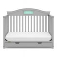 Graco Story 5in1 Convertible Baby Crib with Drawer, Pebble Gray