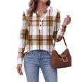 thumbnail image 2 of Fantaslook V Neck Button Sweatshirt for Women Pullover Long Sleeve Shirts Fall Fashion Tunic Tops, 2 of 7