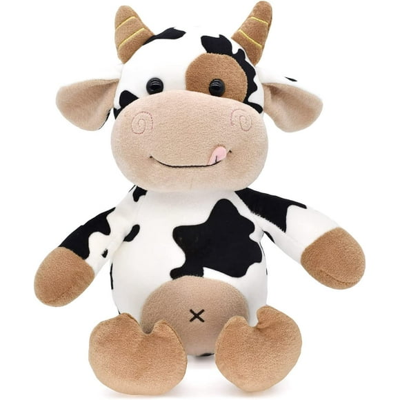 Cute Stuffed Animals Doll , 14‘’ Soft Plush Cow Toy Gifts for Kids , Toddler , B