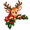 Reindeer, variant on Christmas Peekaboo Door Frame Corner Decor Christmas Door Topper, 8 Styles Holiday Character Decoration for Doorway Window Wall Cabinet Christmas Home Decor