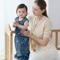thumbnail image 3 of 2Pcs Mosebears 0.5 Tog Baby Sleeping Bag - Cotton Summer Sleep Sack for Newborns, Boys & Girls(Plant&Blue,M(6-12 Months)), 3 of 9