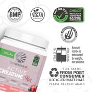 Sunwarrior Creatine Monohydrate Powder, Preworkout for Women, Vegan & Keto-Friendly, 14.1 oz