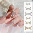 thumbnail image 2 of 3Pcs Shiny Nail Art Charms Multipurpose Cubic Zirconia Bow Tie Design Nail Art Decoration for Beauty, 2 of 8