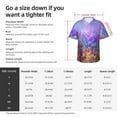 thumbnail image 5 of Disketp Hawaiian Shirts For Men,Colorful Purple Cosmos Flower Print Mens Casual Short Sleeve Button Down Shirts Beach Shirt, 5 of 7