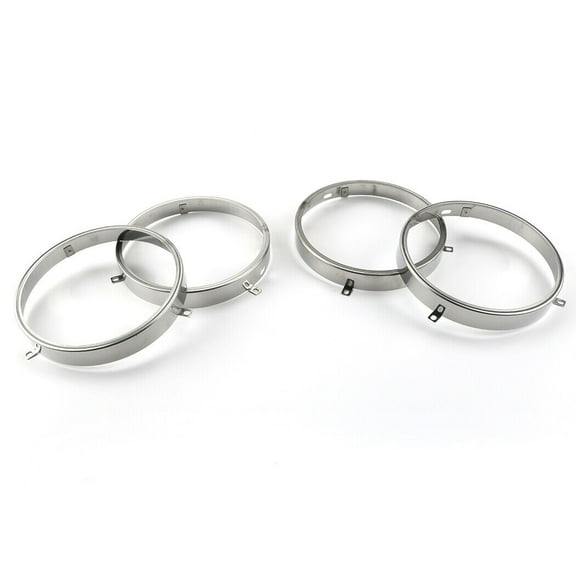 5-3/4" Stainless Steel Headlight Retainer Rings - Compatible with Select 1964-1972 Classic Vehicles
