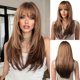 thumbnail image 1 of Yanonmyfd Black Wigs for Women Long Wig with Bangs Natural Straight Wigs Synthetic Hair Heat Resistant Wigs for Daily Party Cosplay Wear, 1 of 38