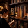 thumbnail image 5 of Vintage Library Lanterns Bookshelf Lamp, Ghost-Themed Decorative Bookend-Style Shelf Light, Warm LED Ambient Lighting, Battery Powered for Home Libraries and Reading Corners, 5 of 6
