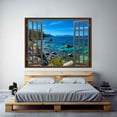 thumbnail image 2 of IDEA4WALL Fake Brown Window Beach Peel and Stick Wallpaper Removable Wall Mural Sticker Decal, 2 of 4
