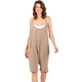 thumbnail image 4 of Double Zero Women's Oversized Baggy Side Pockets Harem Fit Romper (Mocha, Medium), 4 of 4