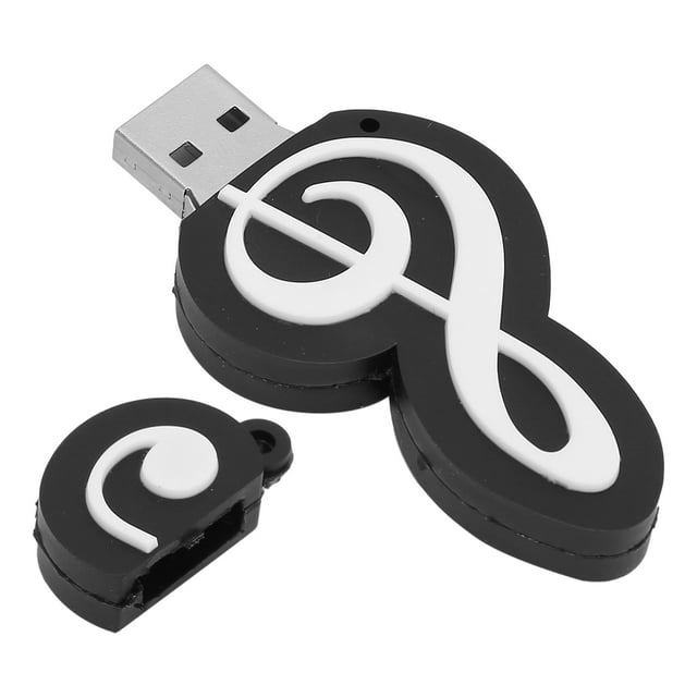 Apparence de NOTE Noire Mignonne Clé USB Transfert de Données Clé USB Cadeau pour les Amateurs de Musique et de Films