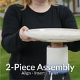 thumbnail image 5 of Sunnydaze Subtle Transitions Freestanding Ceramic Outdoor Bird Bath, UV-Resistant Twilight, 5 of 15