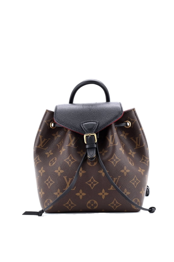 Pre-Owned Montsouris NM Backpack Monogram Canvas with Leather BB By Rebag