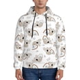 thumbnail image 2 of Zufioo Cartoon Koala Design Fleece Comfortable Hoodie for Mens,Sweatshirt for Men,Pullover Hooded Sweatshirt for Men -Medium, 2 of 5