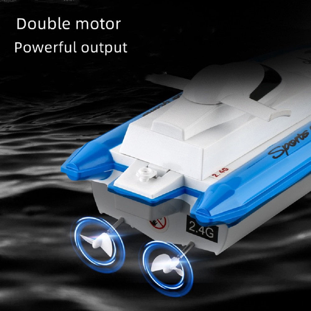 Bateaux Télécommandés 2,4 GHz, Bateau de Course RC Antichoc pour Petit Étang pour Piscine Bateaux Télécommandés 2,4 GHz, Bateau de Course RC Antichoc pour Petit Étang pour Piscine