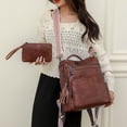 thumbnail image 4 of PRIYAL Women PU Leather Backpack Purse Anti-theft Casual Shoulder Bag Fashion Ladies Satchel Bags, 4 of 7