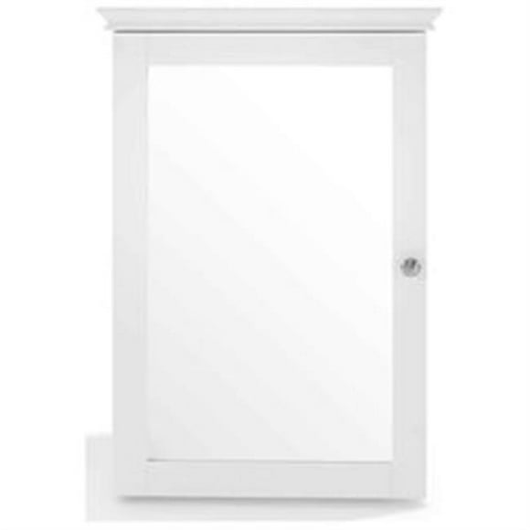SeatSolutions Lydia Armoire Murale Miroir avec Grand Espace de Rangement, Blanc