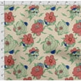 thumbnail image 4 of Soimoi Floral Print, Poly Taffeta Fabric, Decor Sewing Fabric by The Yard 56 Inch Wide, Decorative Fabric for Outdoor Upholstery, Umbrellas and Home Accents, Light Yellow, 4 of 5