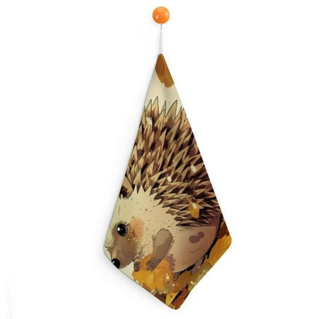 

Autua Hedgehog Leaves Reusable Hand Towels - Ultra-Fine Fiber Kitchen and Bathroom Towels (Pack of 1 11.8x11.8in) 1pcs