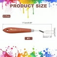 thumbnail image 2 of Pack of 2 Palette Knife No.1, 6.9" Long with Stainless Steel Flexible Spatula Pallet Knife and Wood Handle for Scraping, Mixing, Oil Acrylic Painting Canvas, 2 of 6